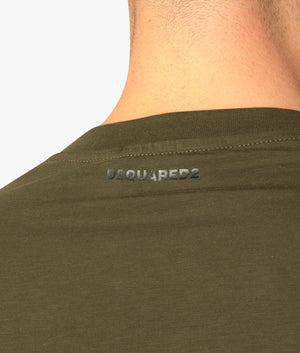 Icon-Single-Sleeve-Band-Rounnd-Neck-T-Shirt-Dark-Green-DSquared2-EQVVS