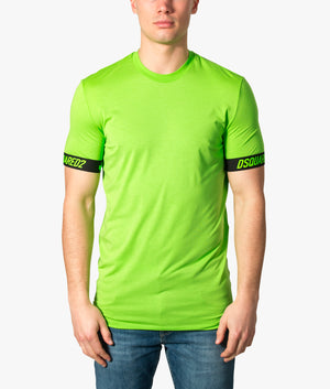 Double-Arm-Band-RN-T-Shirt-Bright-Green-DSquared2-EQVVS