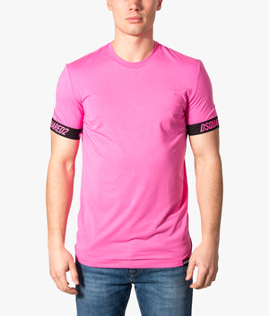 Double-Arm-Band-RN-T-Shirt-Bright-Pink-DSquared2-EQVVS