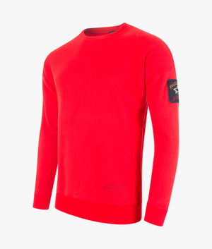 Large-Arm-Patch-Logo-Sweatshirt-Red-Paul&Shark-EQVVS