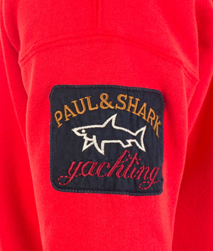Large-Arm-Patch-Logo-Sweatshirt-Red-Paul&Shark-EQVVS
