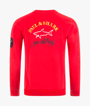 Large-Arm-Patch-Logo-Sweatshirt-Red-Paul&Shark-EQVVS
