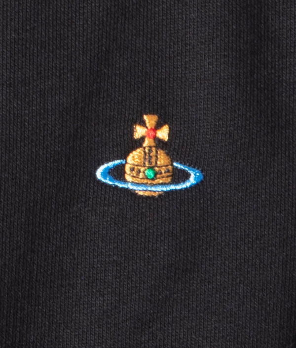 Relaxed Fit- Zip Through Hoodie Black | Vivienne Westwood