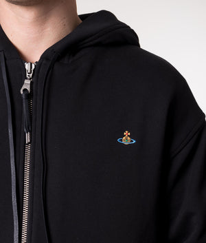 Relaxed Fit Zip Through Rugged Hoodie