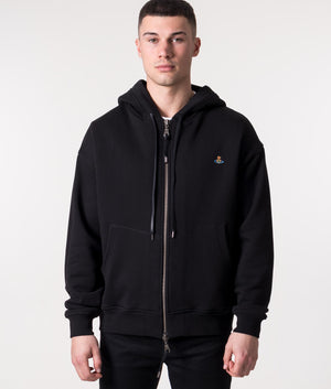 Relaxed Fit Zip Through Rugged Hoodie