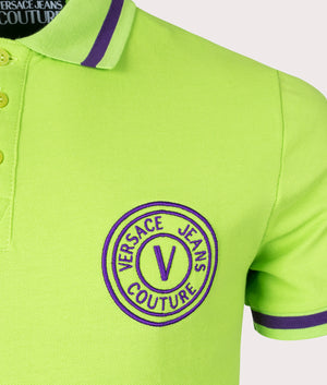 Embroidered-V-Emblem-Polo-Shirt-Green-Pea-Versace-Jeans-Couture-EQVVS