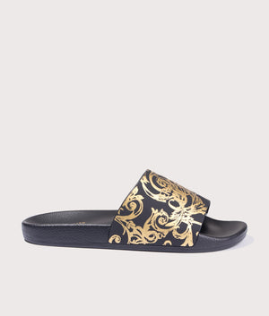 Baroque-Logo-Sliders-Black/Gold-Versace-Jeans-Couture-EQVVS