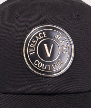V-Emblem-Patch-Logo-Baseball-Cap-Black/Gold-Versace-Jeans-Couture-EQVVS