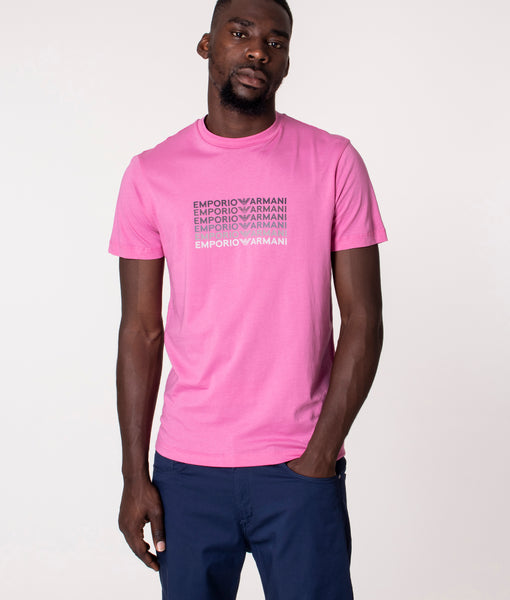 Tシャツ・カットソー EMPORIO ARMANI Pink cotton t-shirt (EM001717AF14836 F4033) ea7-emporio-armani-teen-girls-
