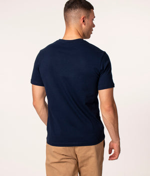 Paul & Shark Organic Cotton T-Shirt in 013 Blue at EQVVS. Model, back