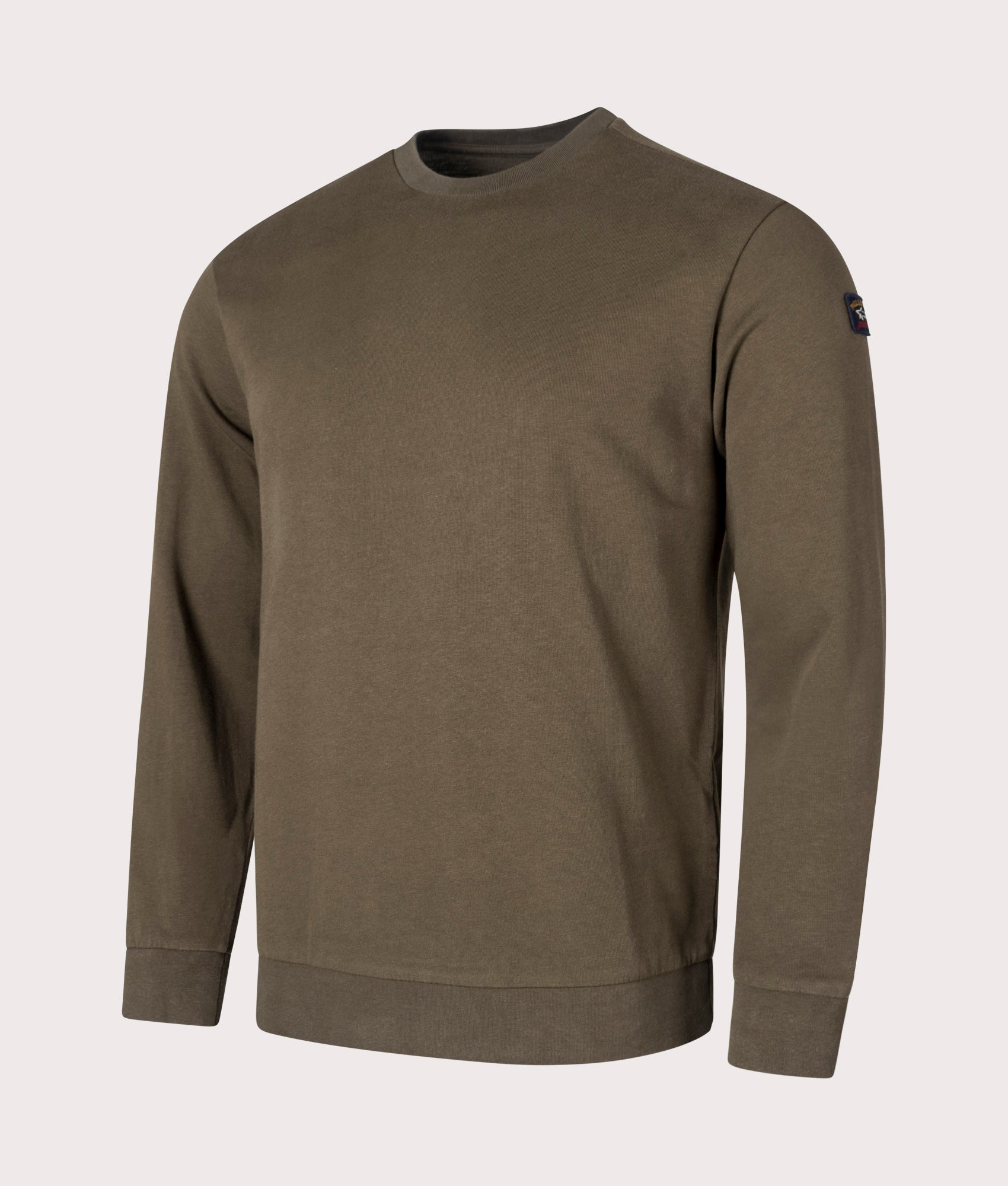Organic-Cotton-Knitted-Jumper-Olive-Green-Paul-&-Shark-EQVVS