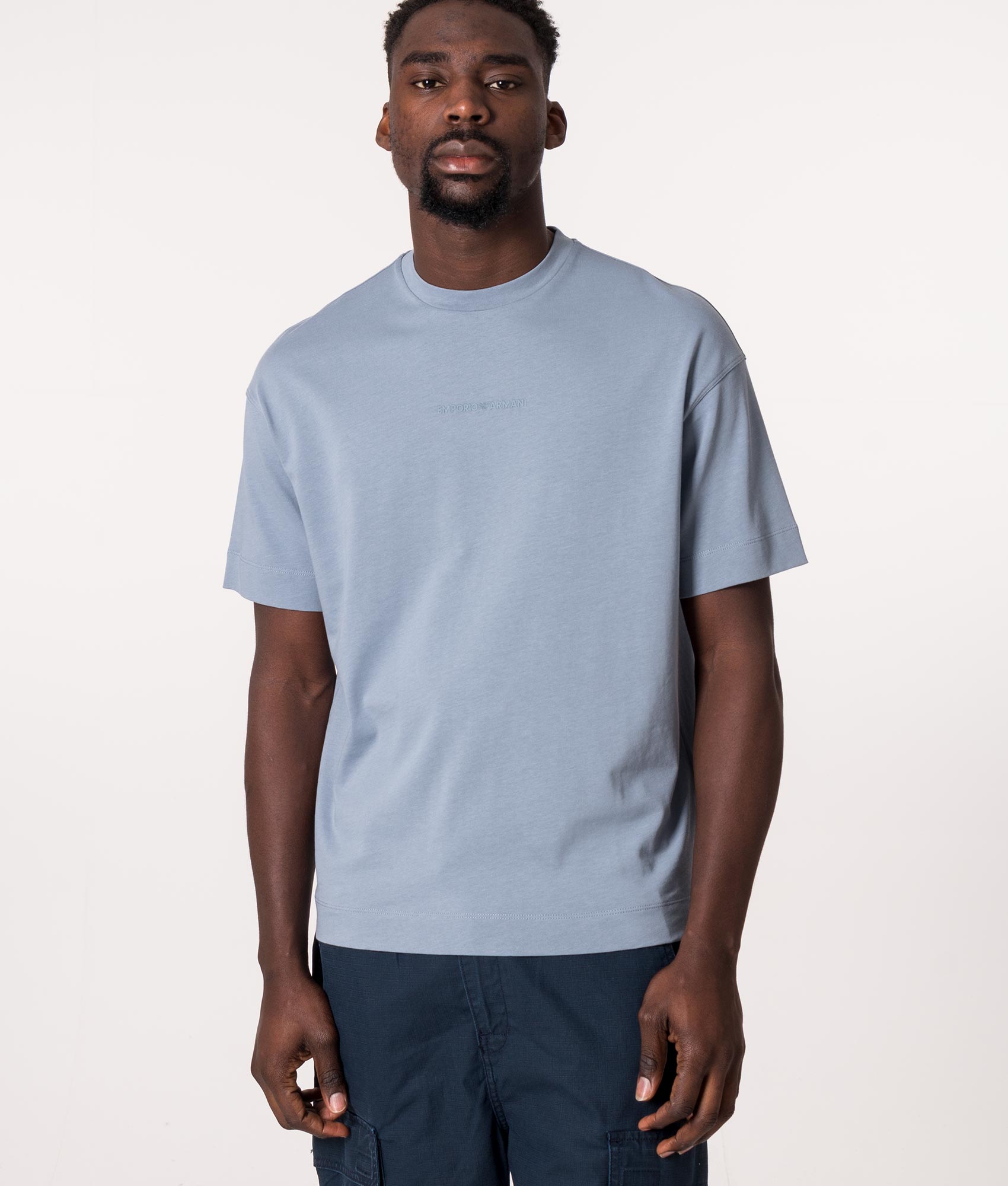 Relaxed-Fit-Bold-Rubberised-Logo-T-Shirt-New-Light-Blue-Emporio-Armani-EQVVS