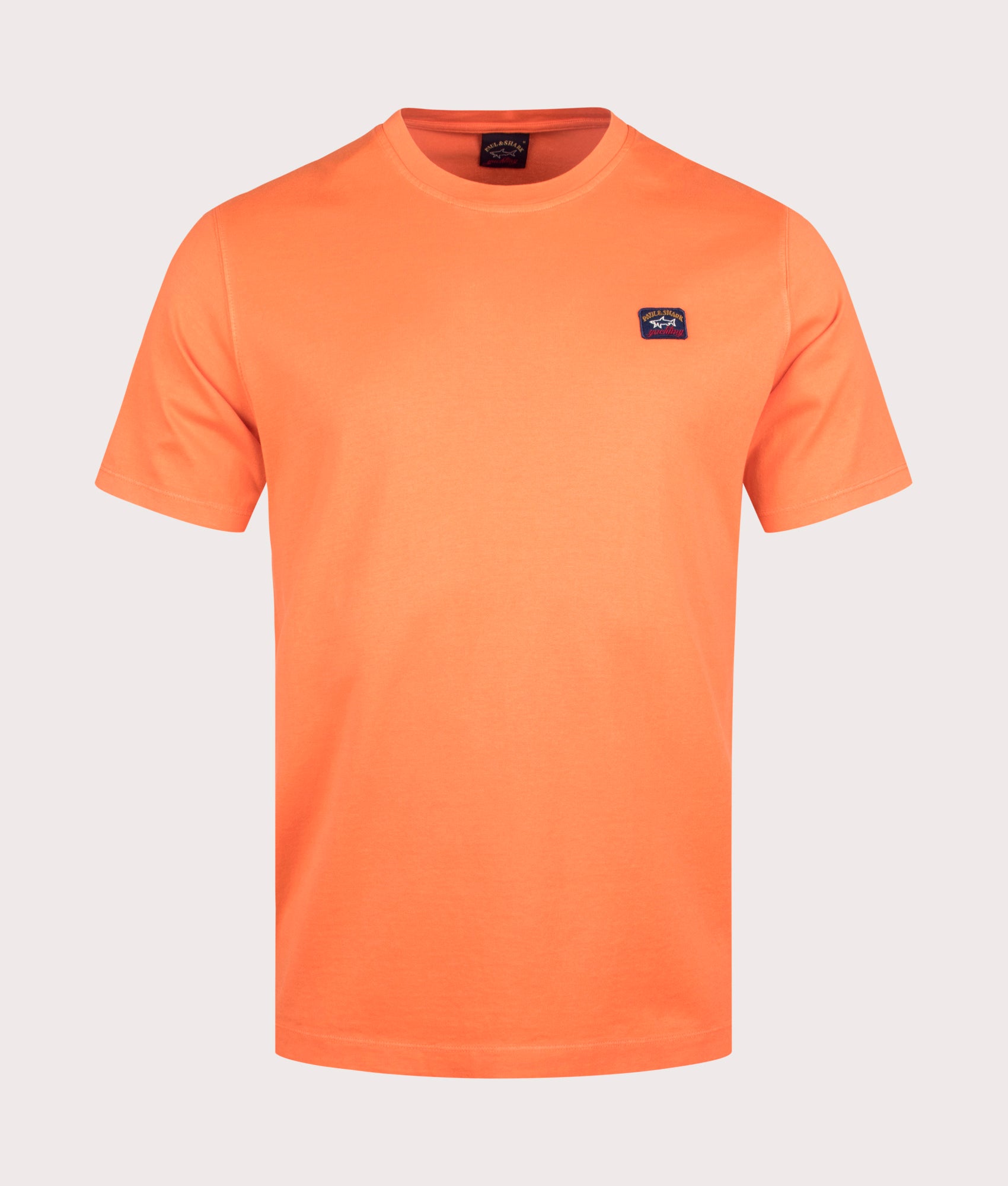 Garment-Dyed-Knitted-T-Shirt-Orange-Paul-&-Shark-EQVVS