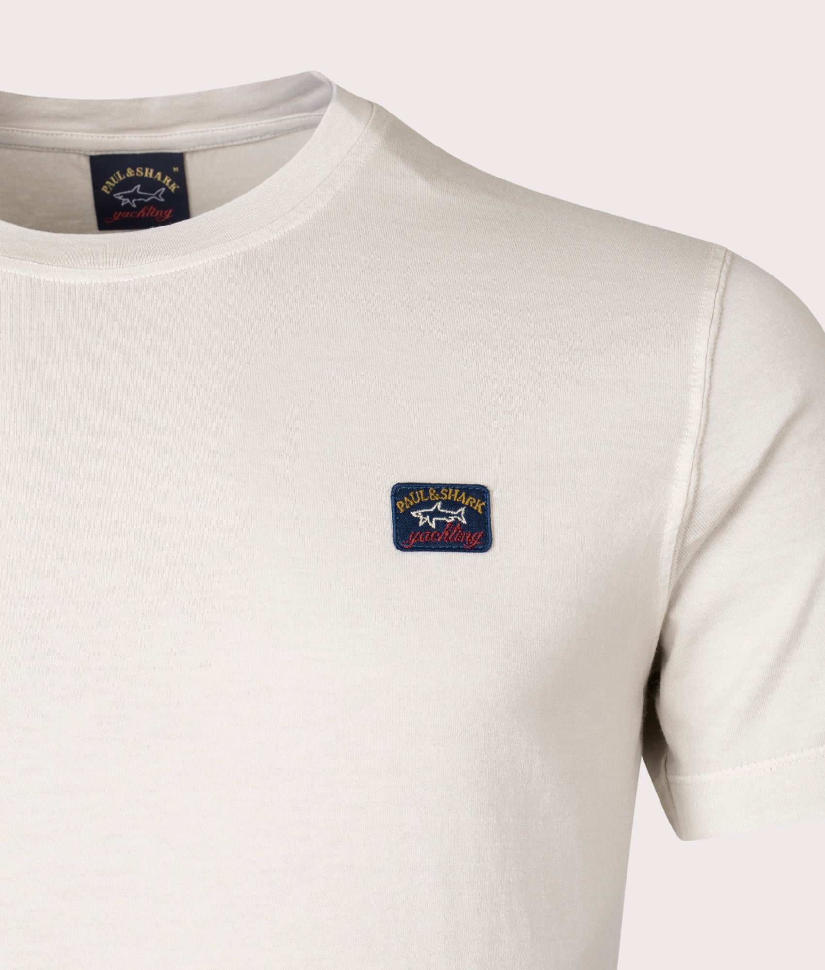 Garment-Dyed-Knitted-T-Shirt-Beige-Paul-&-Shark-EQVVS