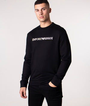 Logo-Print-Sweatshirt-Nero-Logo-Emporio-Armani-EQVVS