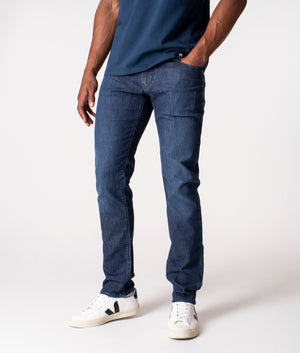 Emporio Armani J06 Embroidered Eagle Slim Fit Jeans - Dark Blue