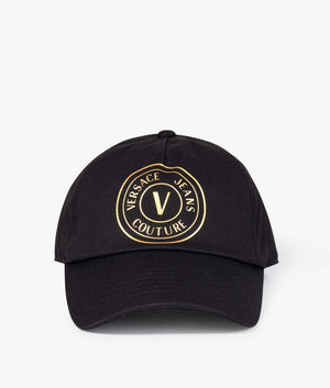 V-Emblem-Logo-Baseball-Cap-Black-Gold-Versace-Jeans-Couture-EQVVS