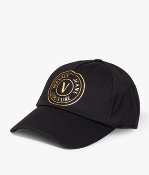 V-Emblem-Logo-Baseball-Cap-Black-Gold-Versace-Jeans-Couture-EQVVS