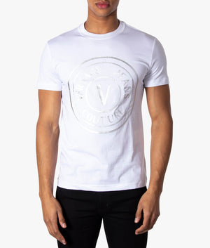 Slim Fit Foil Logo Emblem T-Shirt