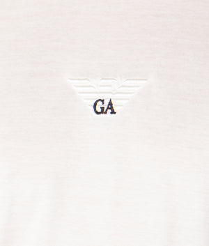 Matching-Embroidered-Micro-Eagle-And-Logo-T-Shirt-Bianco-Caldo-Emporio-Armani-EQVVS