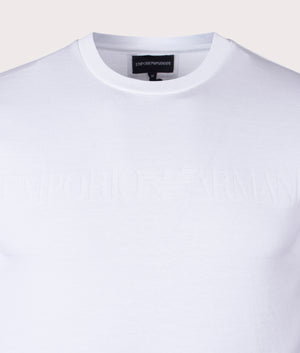 Jacquard-Logo-T-Shirt-Bianco-O.Logo-Emporio-Armani-EQVVS