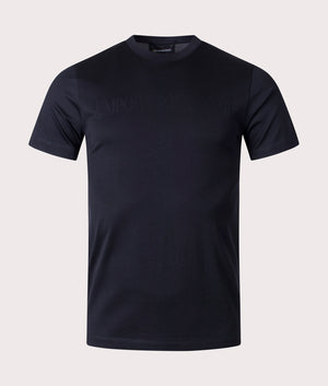 Jacquard-Logo-T-Shirt-Blu-Navy-Logo-Emporio-Armani-EQVVS