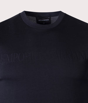 Jacquard-Logo-T-Shirt-Blu-Navy-Logo-Emporio-Armani-EQVVS
