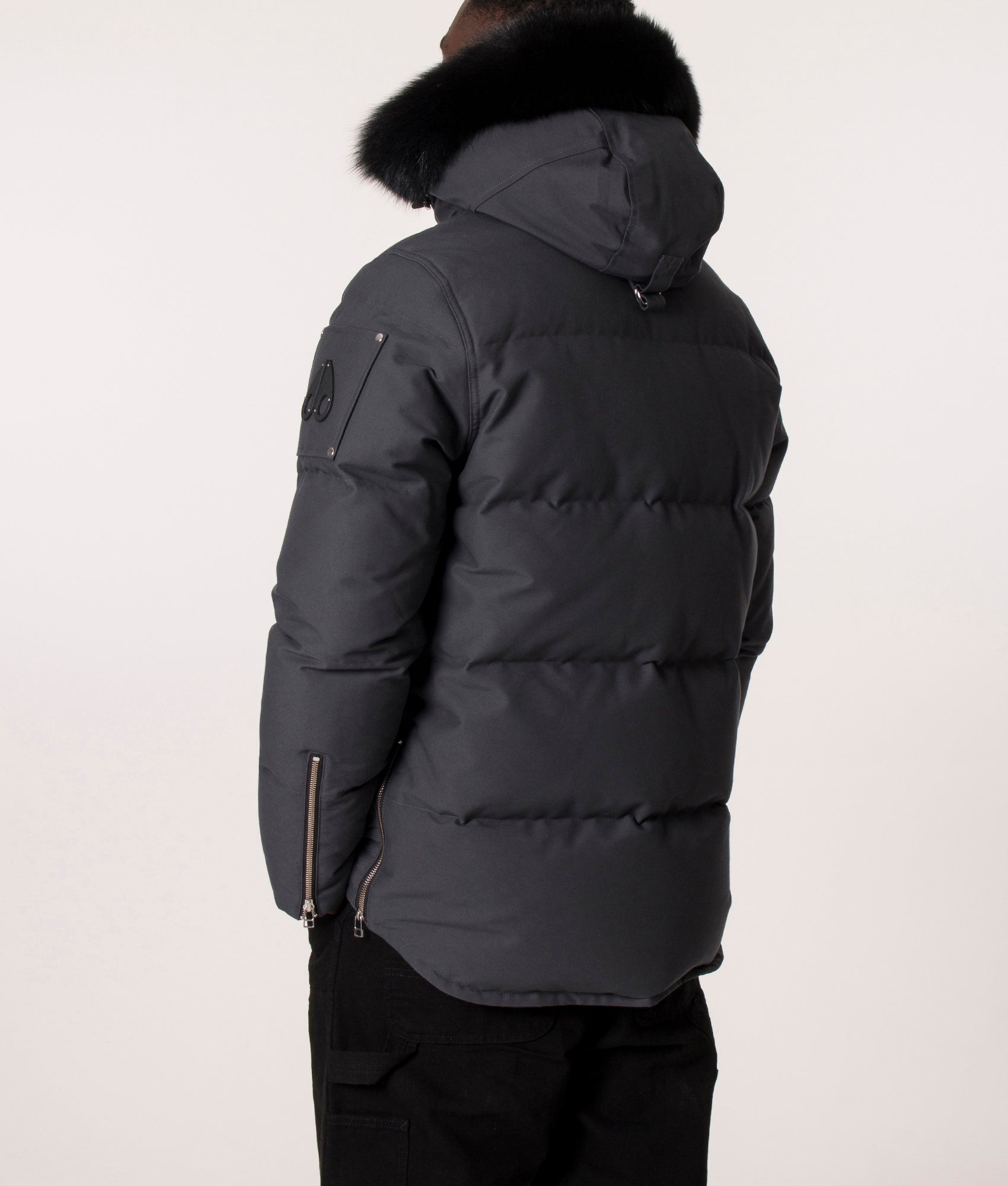 Slim-Fit-OriGinal-3Q-Jacket-Granite-W/Blk-Moose-Knuckles-EQVVS
