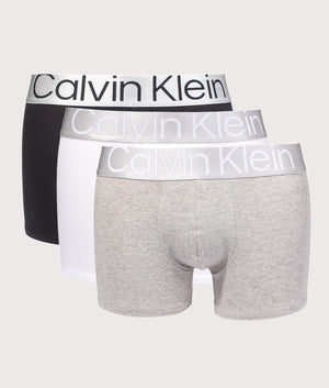 Three-Pack-of-Cotton-Trunks-Black/White/Grey-Heather-Calvin-Klein-EQVVS