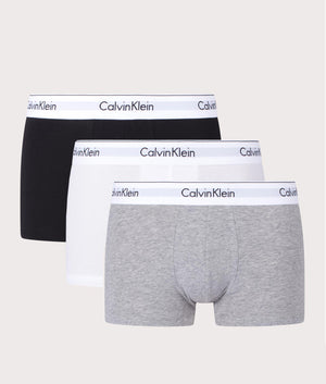Three-Pack-of-Modern-Cotton-Stretch-Trunks-Black/White/Grey-Heather-Calvin-Klein-EQVVS