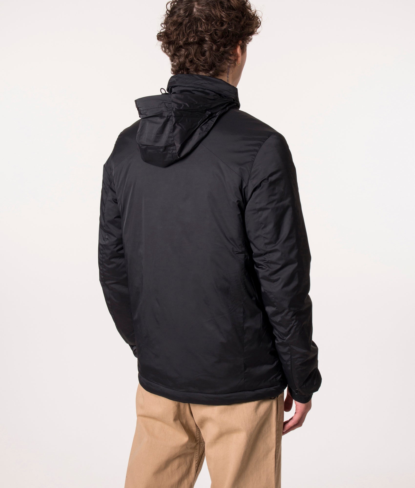 KRAKATAU NM39 PENROSE Insulated Jacket in Black. Eqvvs. Model, reverse. 