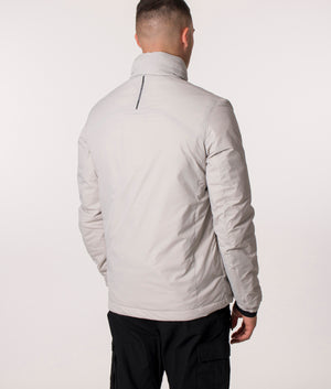 KRAKATAU NM39 PENROSE Insulated Jacket in light Grey at EQVVS. Model, back.