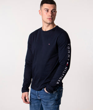 Long-Sleeve-Logo-Detail-T-Shirt-Desert-Sky-Tommy-Hilfiger-EQVVS