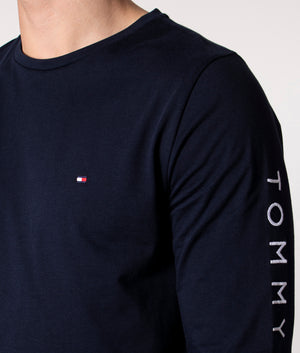 Long-Sleeve-Logo-Detail-T-Shirt-Desert-Sky-Tommy-Hilfiger-EQVVS