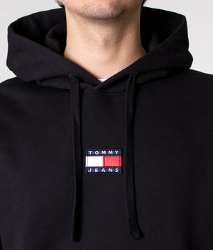 Badge-Fleece-Hoodie-Black-Tommy-Jeans-EQVVS