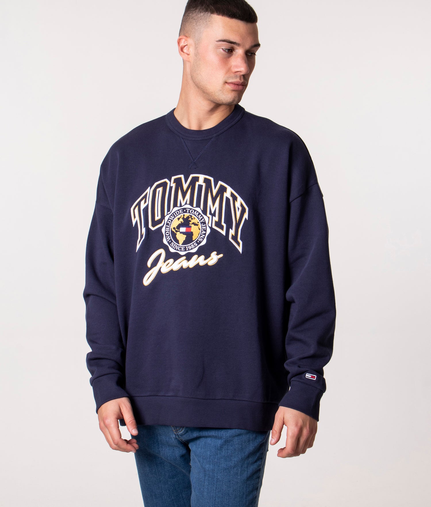 Sweatshirt EQVVS | Navy Tommy Relaxed College Logo Jeans Archive |