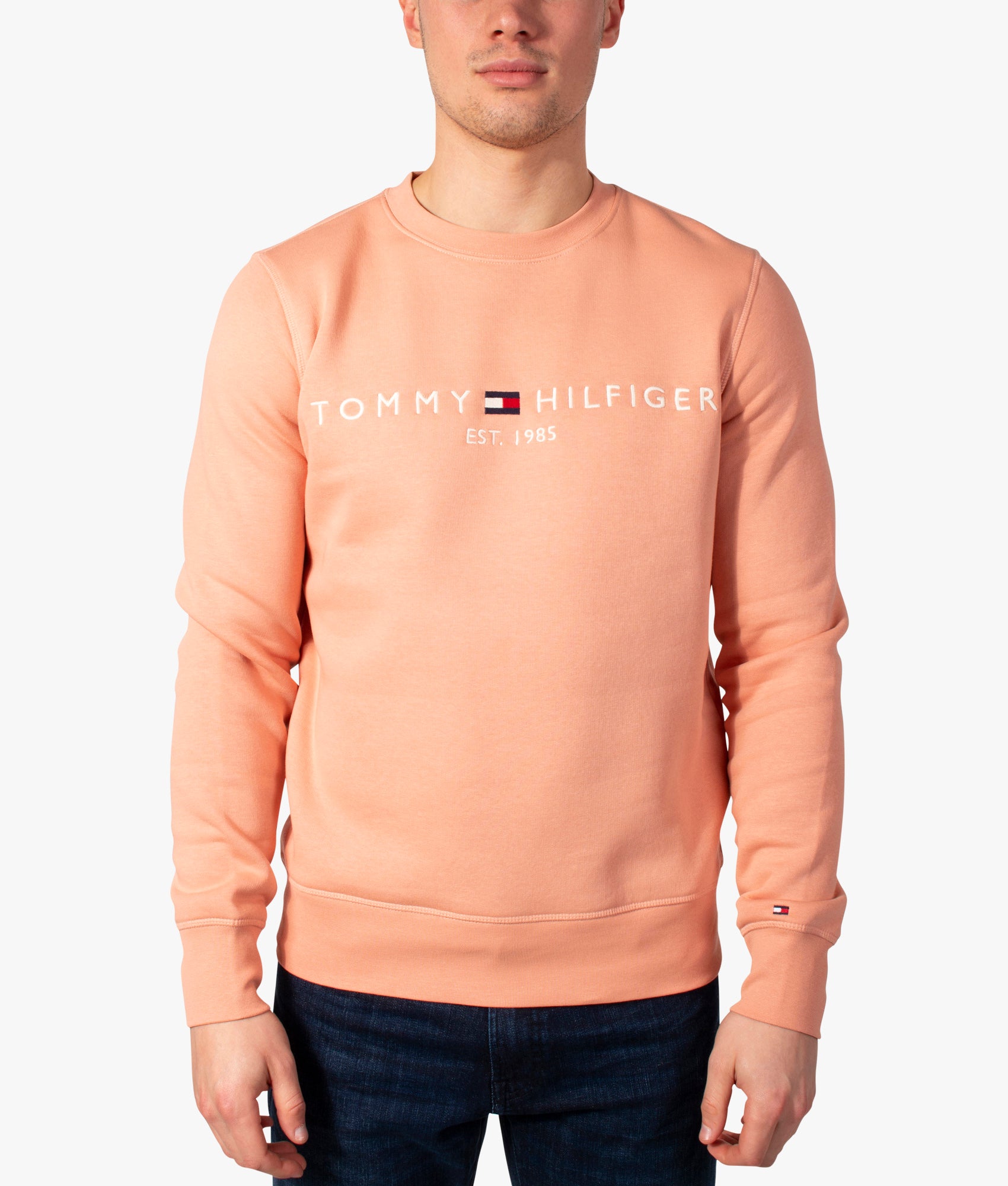 Logo-Sweatshirt-Guava-Tommy-Hilfiger-EQVVS