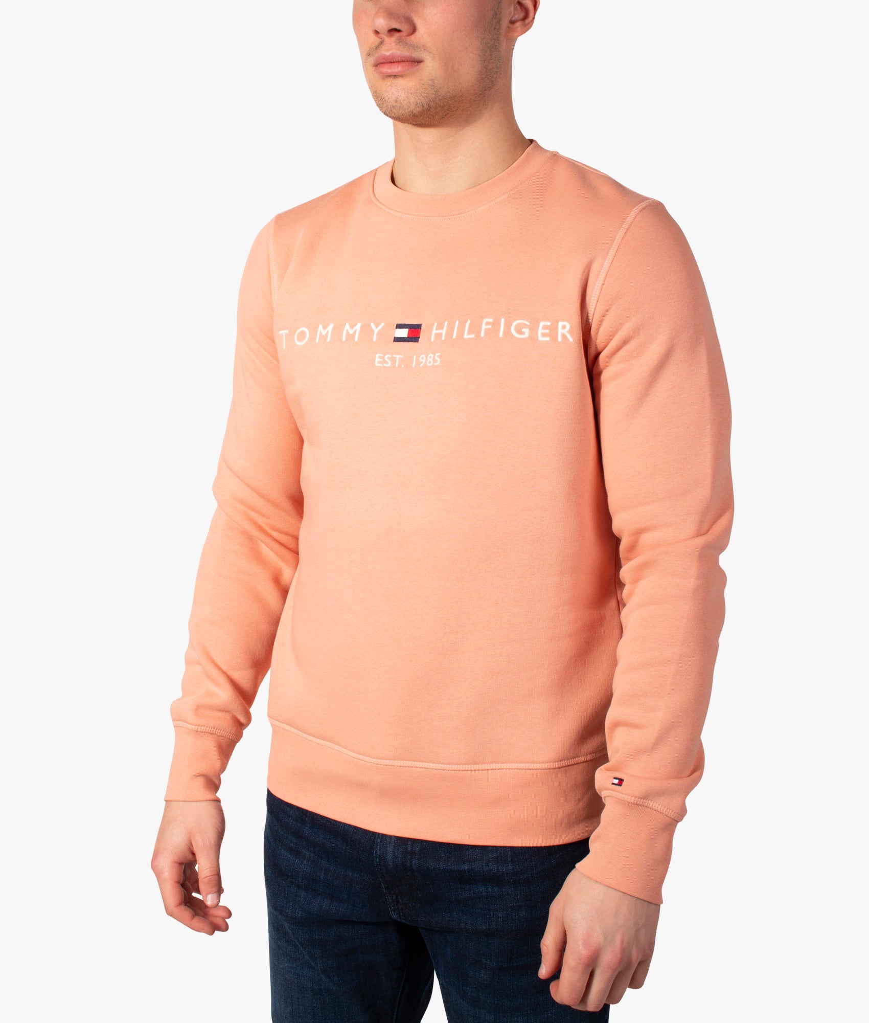 Logo-Sweatshirt-Guava-Tommy-Hilfiger-EQVVS