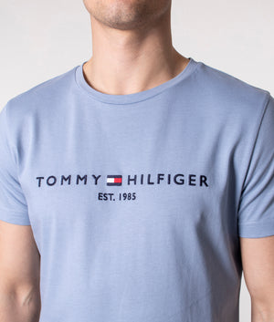 Logo-Print-T-Shirt-Daybreak-Blue-Tommy-Hilfiger-EQVVS
