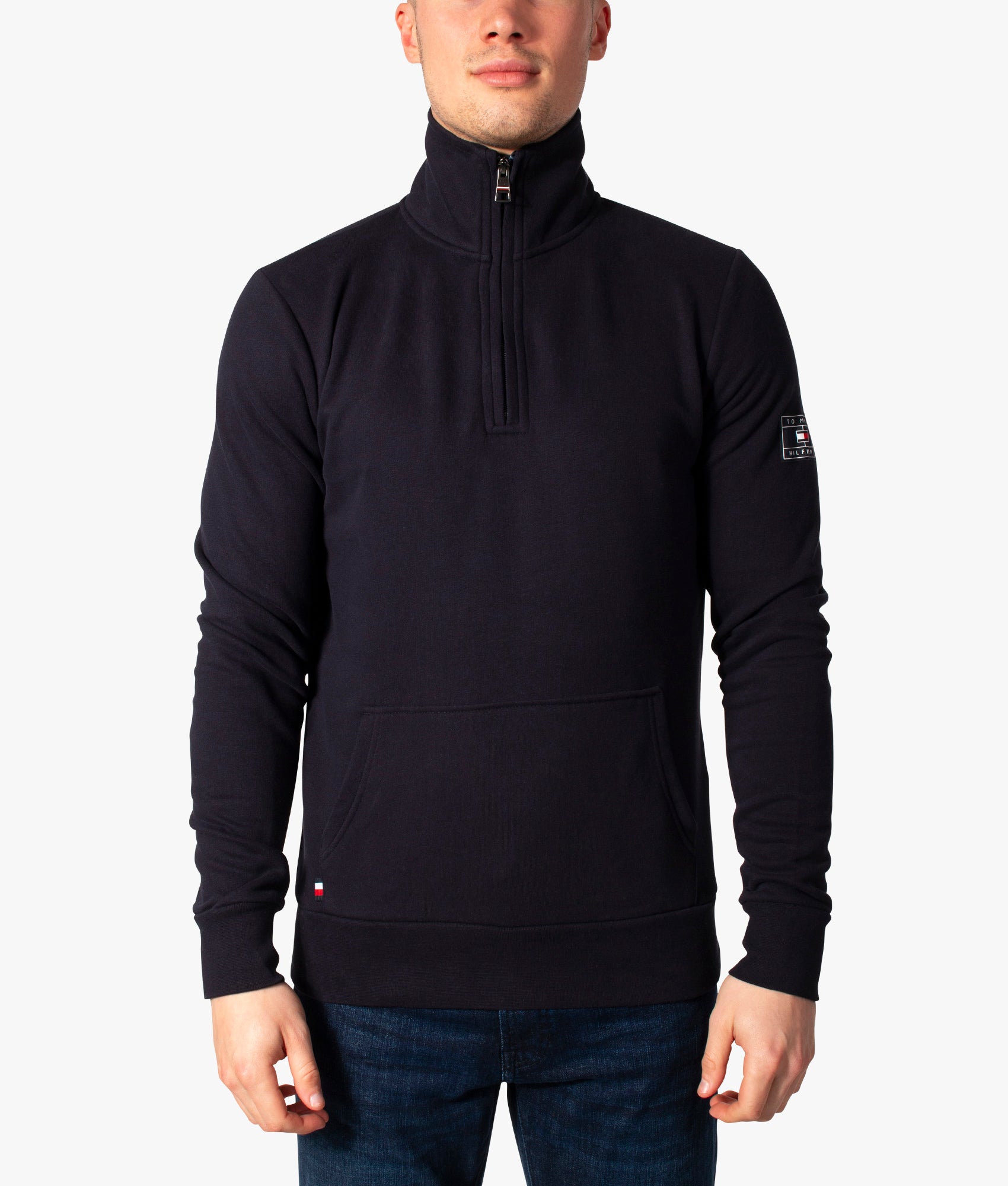 Half-Zip-Through-Sweatshirt-Desert-Sky-Tommy-Hilfiger-EQVVS