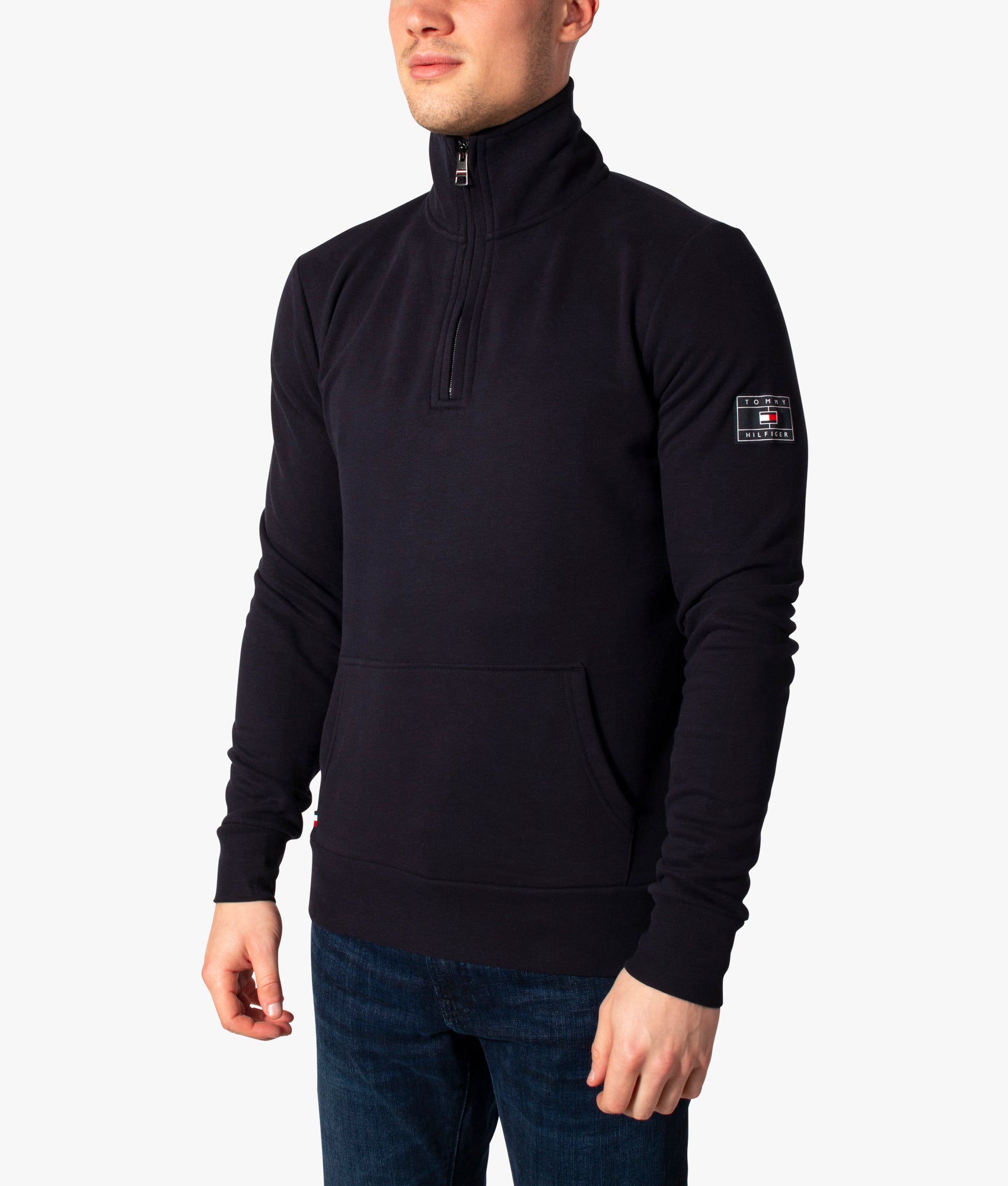 Half-Zip-Through-Sweatshirt-Desert-Sky-Tommy-Hilfiger-EQVVS