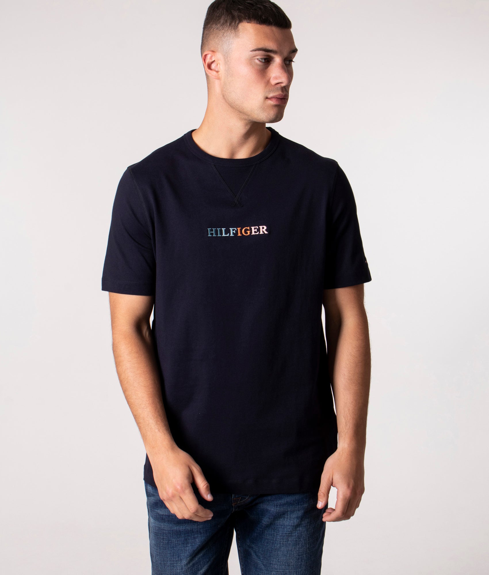 Contrast-Stitch-T-Shirt-Desert-Sky-Tommy-Hilfiger-EQVVS