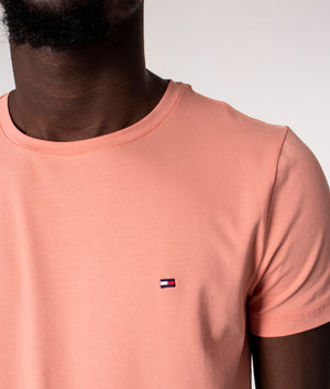 Stretch-Slim-Fit-T-Shirt-Frosty-Peach-Tommy-Hilfiger-EQVVS