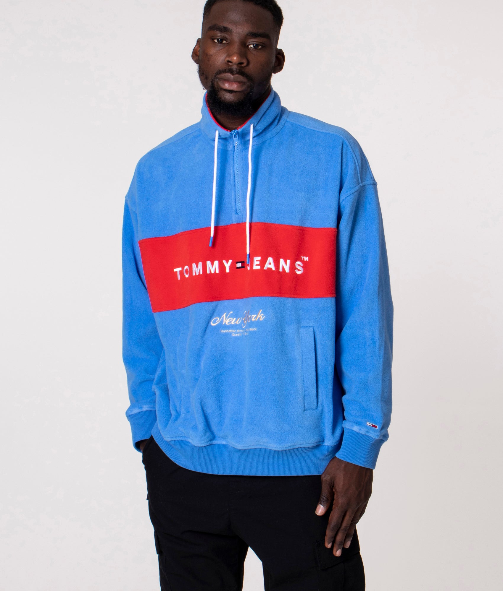 Quarter-Zip-Archive-Polar-Sweatshirt-Mesmerizing-Blue-Tommy-Jeans-EQVVS