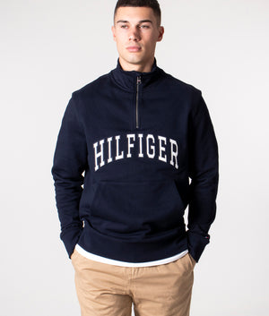 Quarter-Zip-Hilfiger-Arch-Logo-Sweatshirt-Desert-Sky-Tommy-Hilfiger-EQVVS