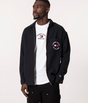 Zip-Through-Timeless-Tommy-Overshirt-Black-Tommy-Jeans-EQVVS