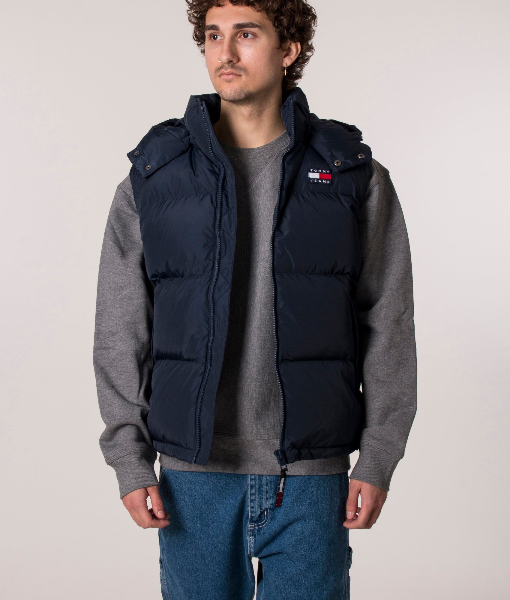 Alaska Gilet in Twilight Navy from Tommy Jeans at EQVVS front open image