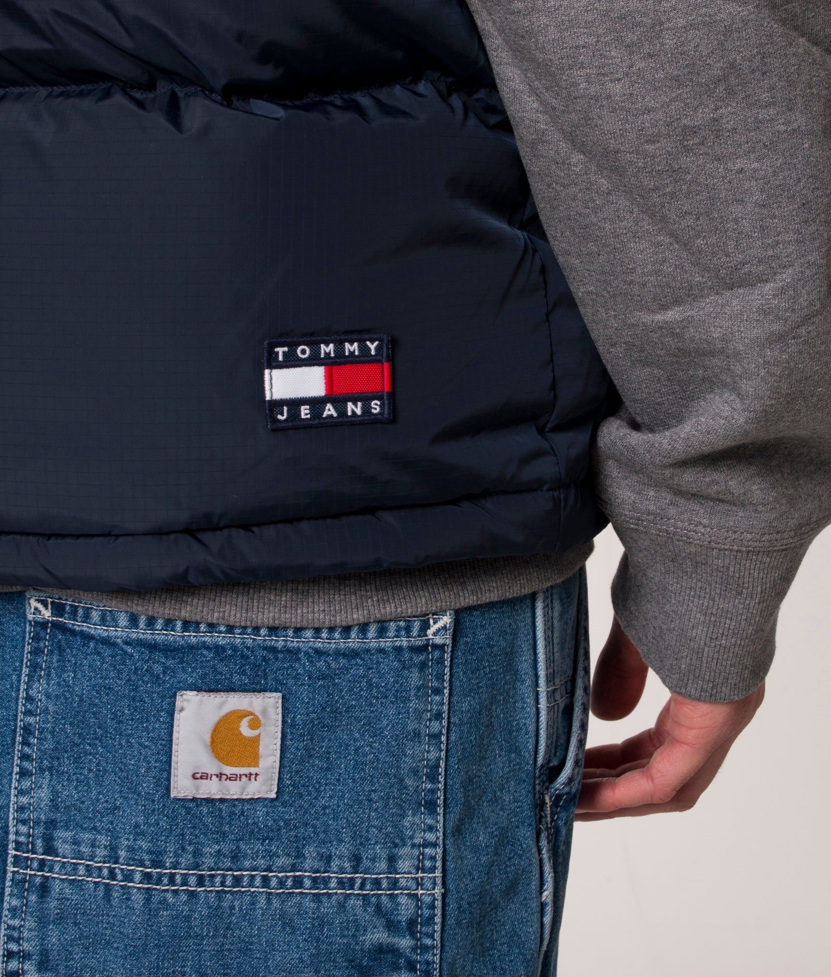 Alaska Gilet in Twilight Navy from Tommy Jeans at EQVVS logo badge image