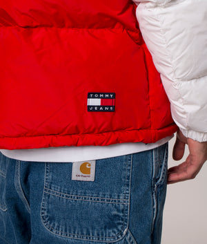 Colour Block Alaska Padded Jacket in Twilight/Navy from Tommy Jeans at EQVVS back detail shot