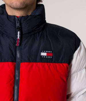 Colour Block Alaska Padded Jacket in Twilight/Navy from Tommy Jeans at EQVVS front detail Image